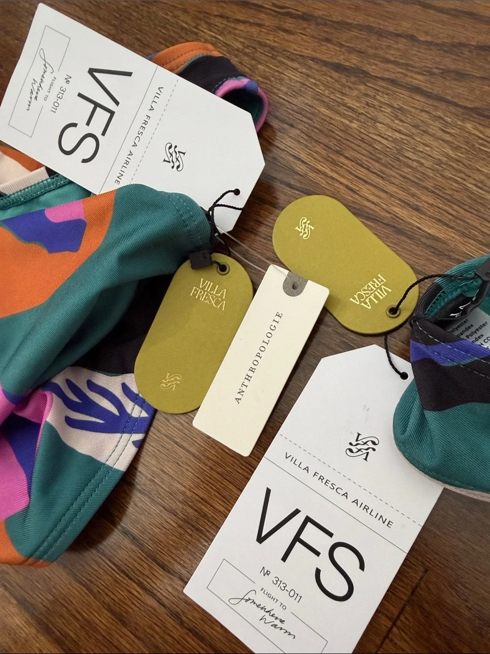 Anthropologie Villa Fresca Medium Alia Bikini Top & Small Vista Bottom Set